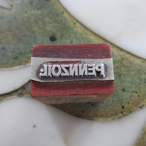 Pennzoil Vintage Letterpress Printing Block