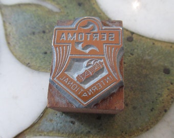 Sertoma International Vintage Letterpress Printers Block