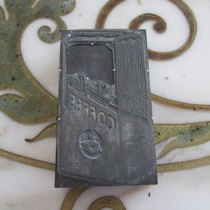 Shurfine Kaffeetäschchen Vintage Letterpress Druckblock