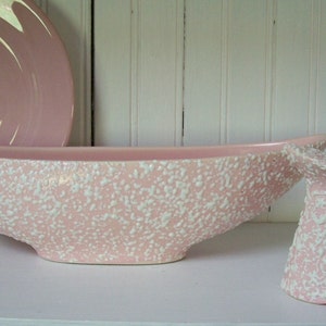Vintage Stanford Sebring 3 Piece Pink Speckle Console Set