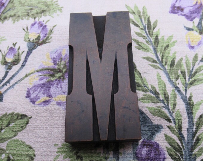 Letter M Antique Letterpress Wood Type Printing Block - Etsy