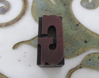 Letter G Antique Letterpress Wood Type Printing Block