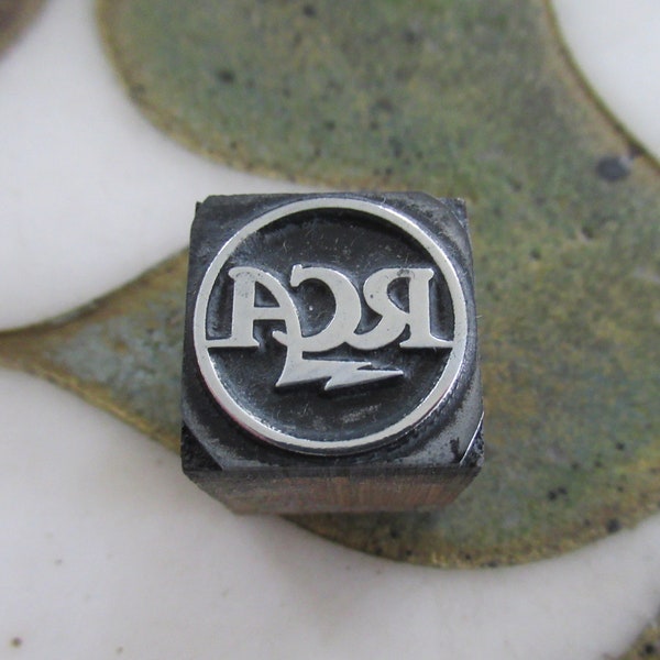 RCA Logo Antique Letterpress Printing Block