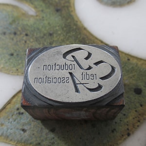 Produktion Kreditverband Vintage Buchdruckblock PCA