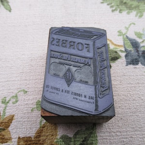 Pumpkin Pie Spice Jas. H. Forbes Tea & Coffee Company Antique Vintage Letterpress Printing Block St. Louis Kansas City
