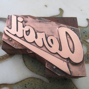 Aeroil Equipment Company Logo Antique Letterpress Printing Block Hackensack