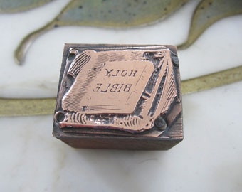 Holy Bible Antique Letterpress Printing Block