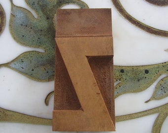 Letter Z Antique Letterpress Wood Type Printers Block Lower Case