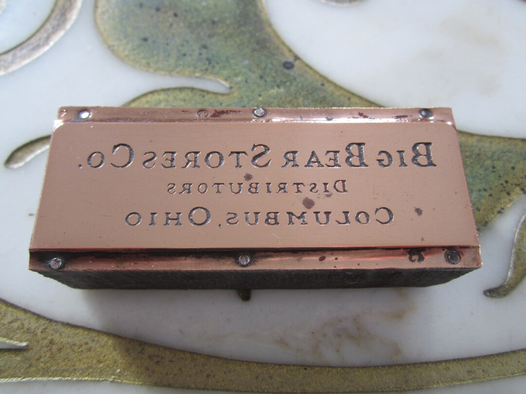Big Bear Stores Company Columbus OH Vintage Letterpress Etsy