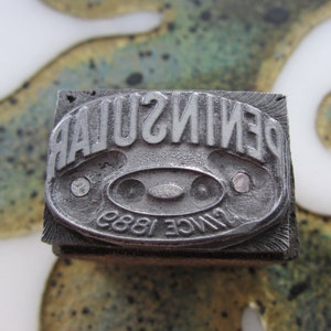 Peninsular Since 1889 Vintage Letterpress Printers Block