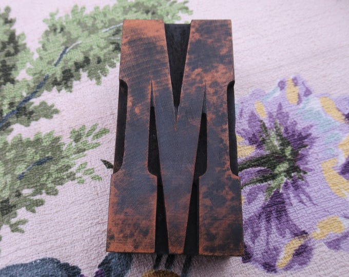 Letter M Antique Letterpress Wood Type Printing Block - Etsy