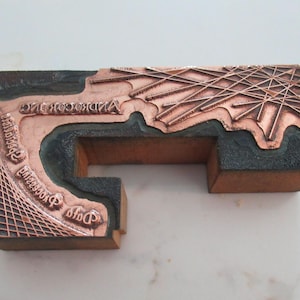 Androcor Inc. Data Processing Specialists Vintage  Letterpress Printing Block Boeing