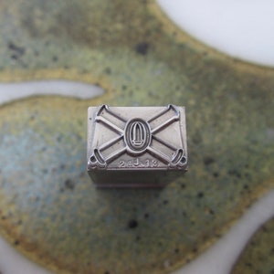 U.S. Army Coast Artillery Insignia Emblem Antique Letterpress Printing Block