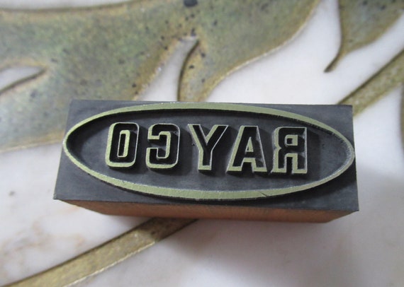 Buy RAYCO Auto Seat Cover Logo Vintage Letterpress Printing Block