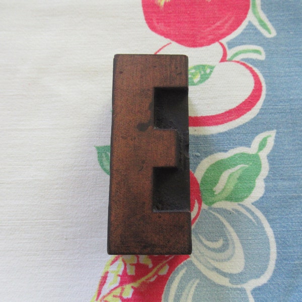 Letter E Antique Letterpress Wood Type Printing Block