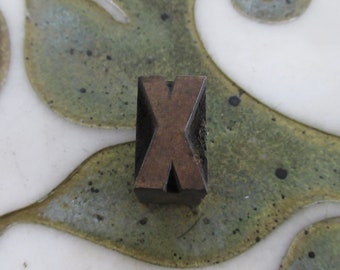 Letterpress Wood Type Printing Block Letter X Antique