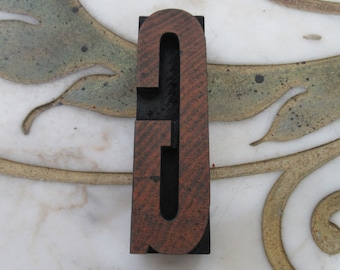 Letter G Antique Letterpress Wood Type Printing Block