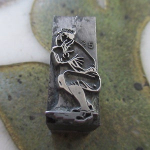 Early Baseball Player Antique Letterpress Printing Block American Type Founders