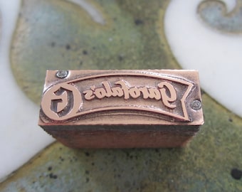Garofalo's Vintage Letterpress Printing Block