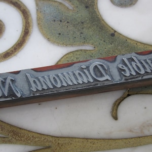 Doppel Diamant Nachrichten Vintage Buchdruck Druck Block