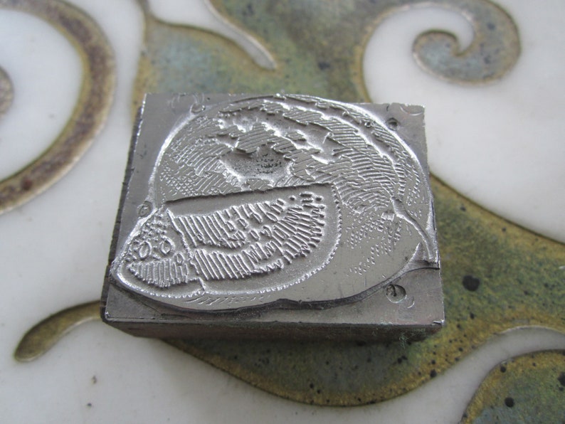 Watermelon Letterpress Printing Block Antique