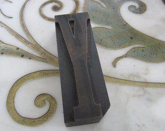 5" Letter Y Antique Letterpress Wood Type Printers Block