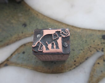 Elephant Vintage Letterpress Printing Block