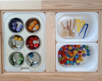 Sensory Play Einsatz für Trofast-Box und Flisat Tisch IKEA