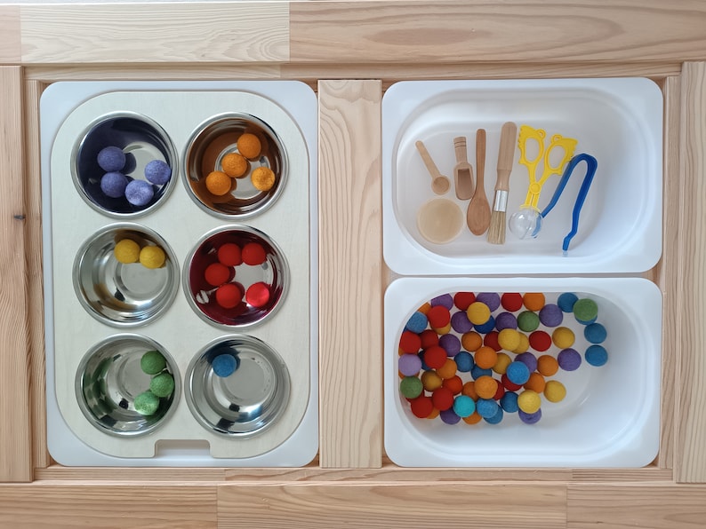 Sensory Play Einsatz für Trofast-Box und Flisat Tisch IKEA Komplettes Set