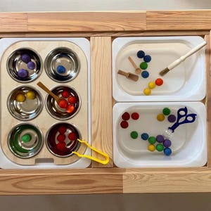 Sensorische speelinzet voor Trofast box en Flisat tafel IKEA