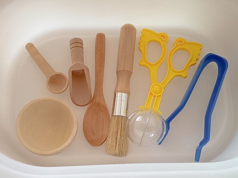 Sensory Play Einsatz für Trofast-Box und Flisat Tisch IKEA Zubehör 7-teilig