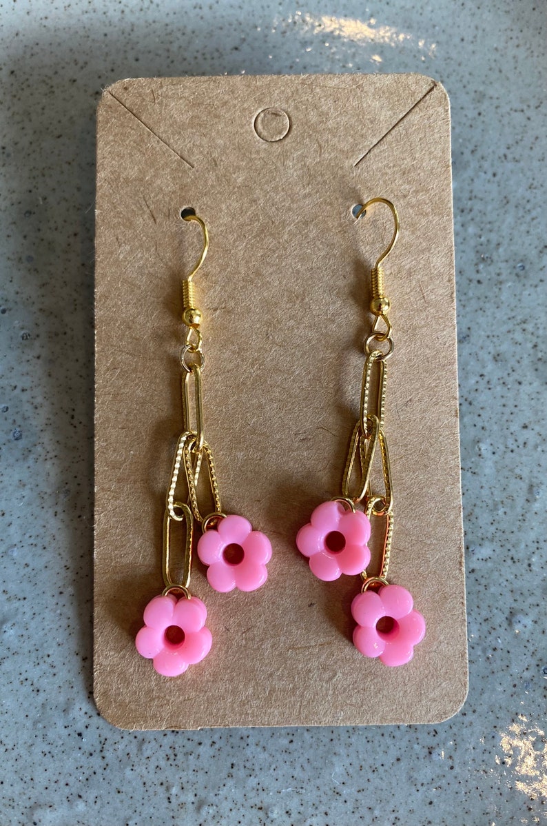 Earrings with 2 Customizable Flowers Thalia Model image 7