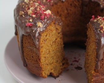 Vegan Easter Carrot Bundt Cake with Chocolate glaze | Plant based recipe Easy guide How to Bake Homemade Cake