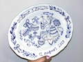 Hand Painted Porcelain Wedding Platter: Personalized Newlywed Gift
