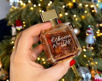 Perfume/Fragrance calligraphy engraving / personalised gift - send in service