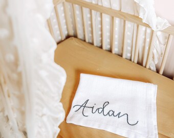 Embroidered Baby Blanket: Personalized Cotton Cellular Blanket