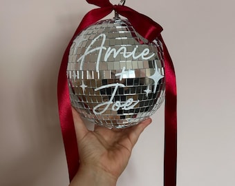 Personalised Disco Ball / Wedding Newlyweds New Home Couple Birthday Party Gift