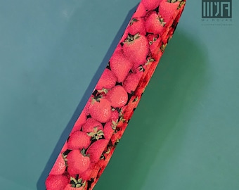 Strawberries Print Cotton Koshihimo | Extra Long Sash