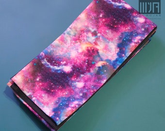 Nebula Space Print Japanese Hanhaba Obi | Ready to Ship