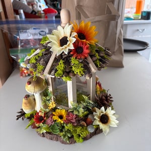 Mooslaterne, beleuchtetes Herzstück von Woodland, Feengartendekor, Woodlanddekor, rustikale Tischlaterne, dekorative Laterne, Muttertagsgeschenk