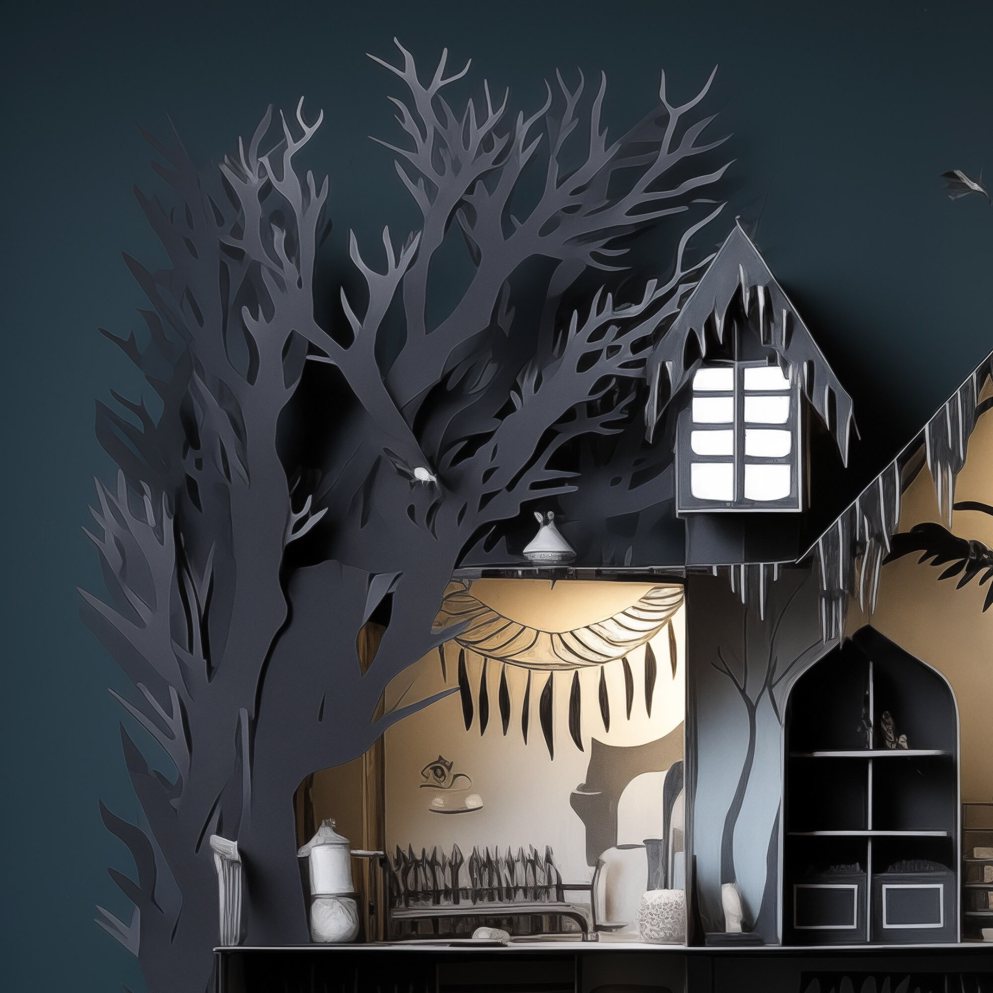 TIM BURTON Printable Paper Doll House From Famous Fairy Tales and ...