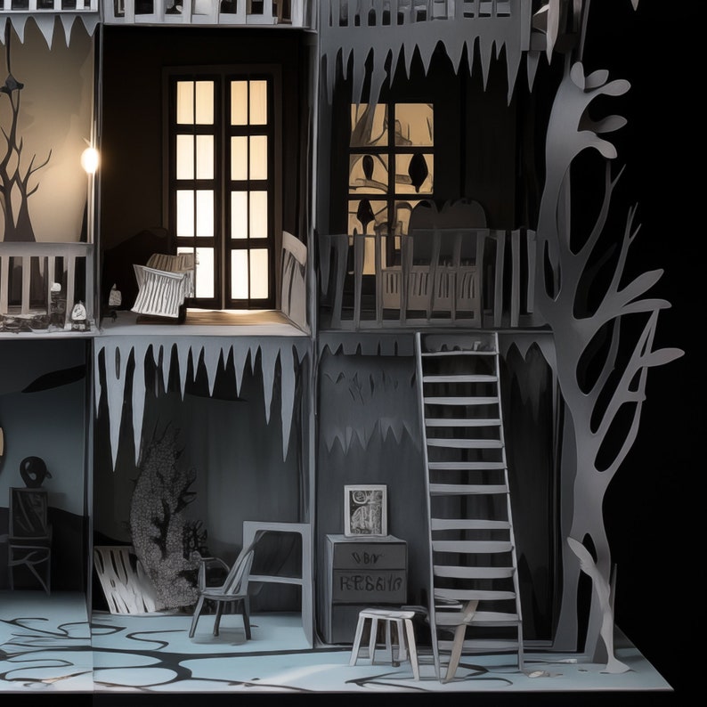 TIM BURTON Printable Paper Doll House From Famous Fairy Tales and ...