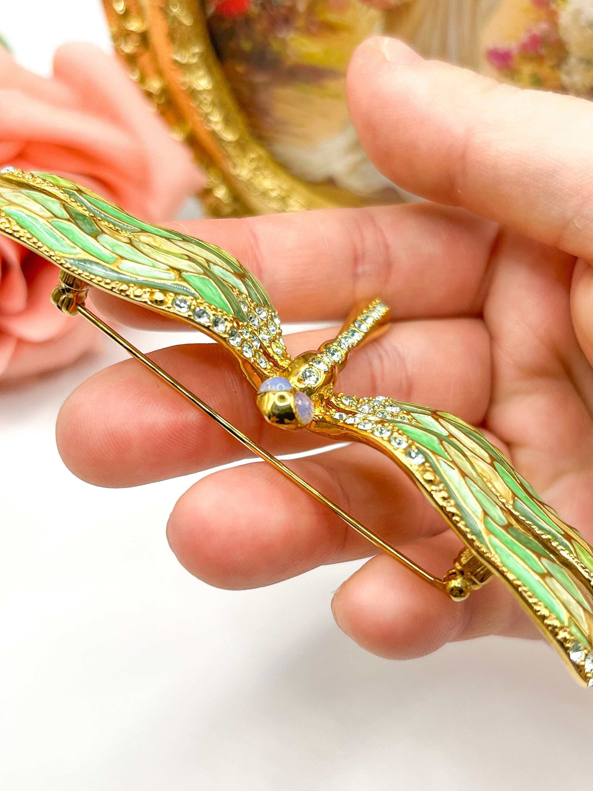 Joan Rivers Flower Brooch Crystallized with Swarovski