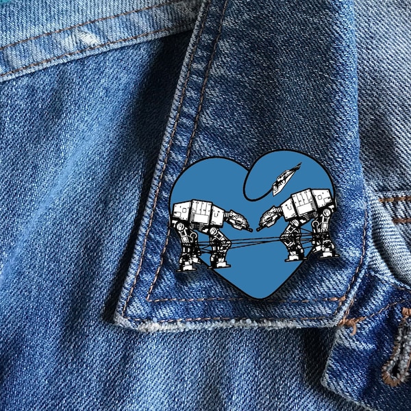 Enamel Pin - Love AT-AT First Sight - Blue