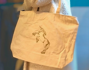 Tote Bag - Roller Skating Unicorn