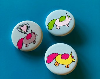 1.25 Inch Magnet: Chubby Unicorns