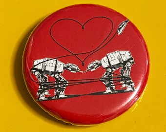 1.25 Inch Magnet: Love AT-AT First Sight - Red