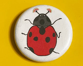 1.25 Inch Magnet: Rainbow Ladybug