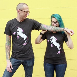 Roller Skating Unicorn Shirt Crew Neck image 2