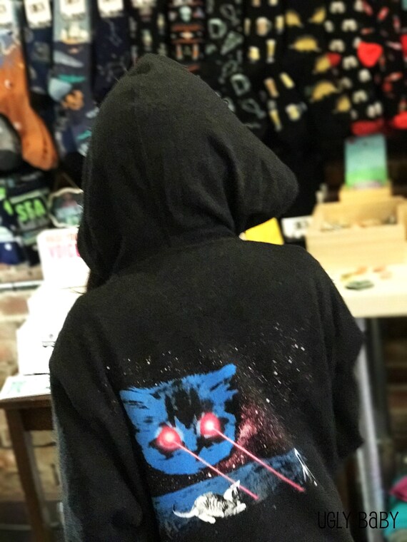 zip up cat hoodie